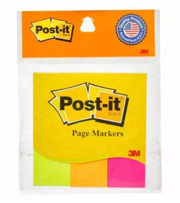 Post It 3M 3x3 inch Assorted Page Markers Pack  (150 Sheets Per Pack)